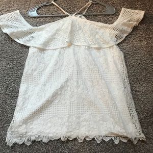Francesca’s off the shoulder lace top